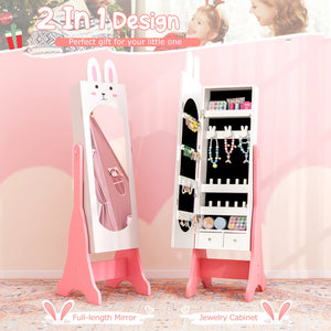 Kids Room Furniture Set with Princess Vanity Table and Chair-White view 9