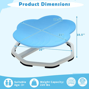 Kids Sensory Swivel Chair Cat Claw 360° Spinning Chair with Non-Slip Metal Base-Blue view 5
