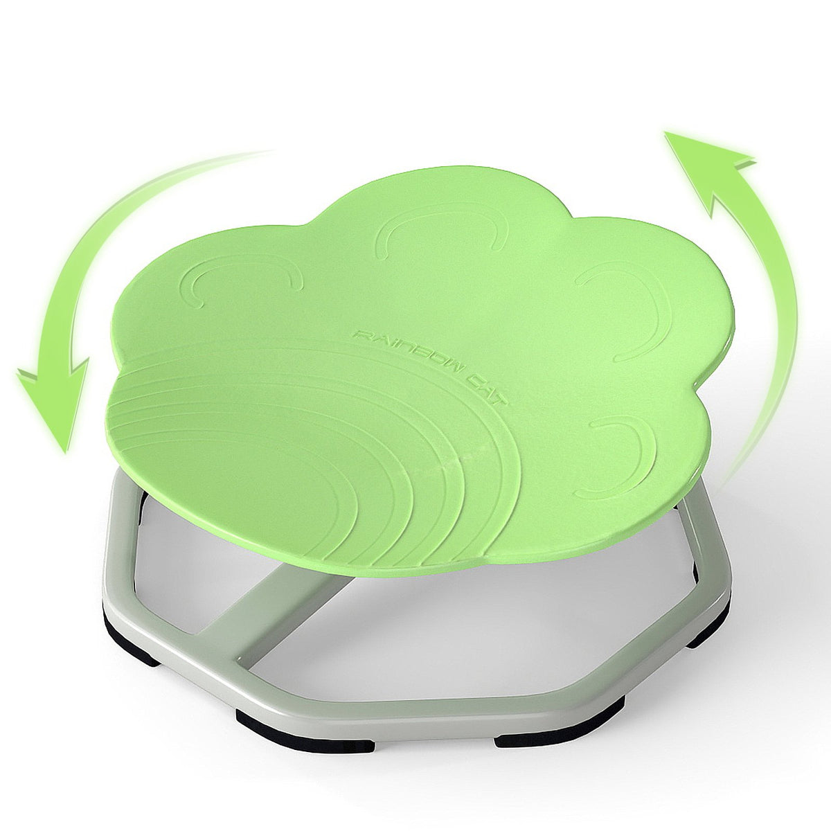 Kids Sensory Swivel Chair Cat Claw 360° Spinning Chair with Non-Slip Metal Base-Green view 4