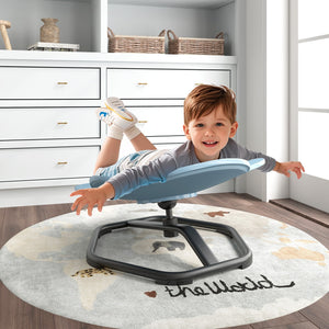 Kids Sensory Swivel Chair Elephant 360° Spinning Chair with Non-Slip Metal Base-Blue view 3