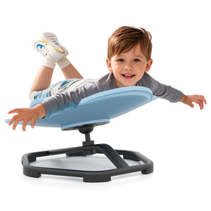 Kids Sensory Swivel Chair Elephant 360° Spinning Chair with Non-Slip Metal Base-Blue view 4