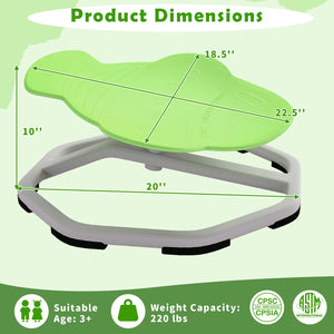Kids Sensory Swivel Chair Elephant 360° Spinning Chair with Non-Slip Metal Base-Green view 5