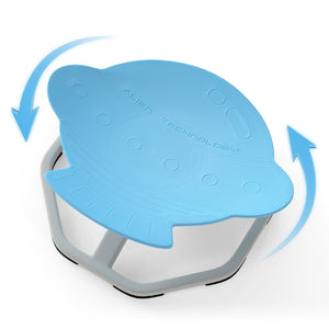 Kids Sensory Swivel Chair Elephant 360° Spinning Chair with Non-Slip Metal Base-Light Blue view 4