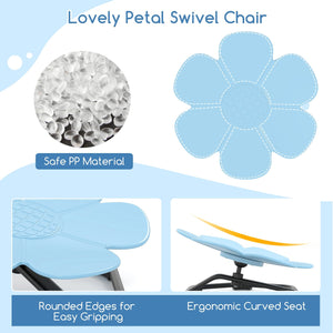 Kids Sensory Swivel Chair Elephant Petal 360° Spinning Chair-Blue view 8
