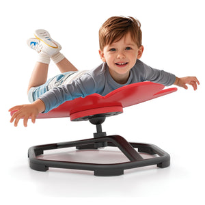Kids Sensory Swivel Chair Elephant Petal 360° Spinning Chair-Red view 4