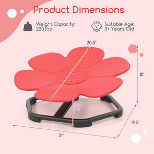 Kids Sensory Swivel Chair Elephant Petal 360° Spinning Chair-Red view 5