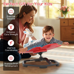 Kids Sensory Swivel Chair Elephant Petal 360° Spinning Chair-Red view 9
