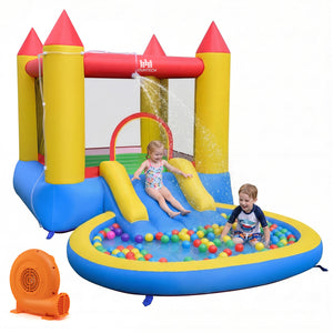 Kids Water Park Wet Dry with Splash Pool and 380W Blower view 3