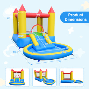 Kids Water Park Wet Dry with Splash Pool and 380W Blower view 4