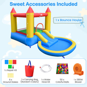 Kids Water Park Wet Dry with Splash Pool and 380W Blower view 8