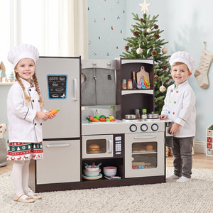 Kids Wooden Modern Kitchen Cooking Pretend Play Set view 3