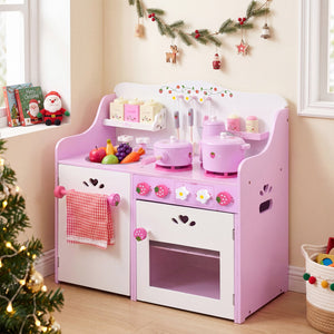 Kids Wooden Kitchen Toy Strawberry Pretend Cooking Playset view 6