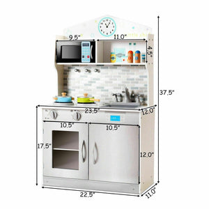 Kids Wooden Pretend Cooking Playset Cookware Kitchen-Beige view 5