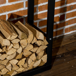15.7" x 9.8" x 39.4" Firewood Rack Outdoor, Log Holder Fireplace Storage Rack with Handles and 220 lbs. – view 27