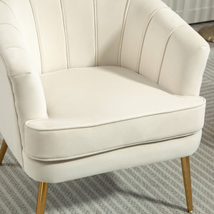 Fabric Armchair, Modern Accent Chair with Gold Metal Legs for Living Room, Bedroom, Home Office, Black – view 13