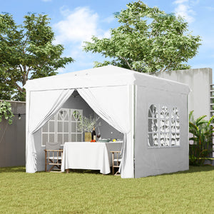 10' x 10' Pop-Up Canopy Tent with Sidewalls, Height-Adjustable, Carry Bag Included, for Outdoor, Garden – view 14