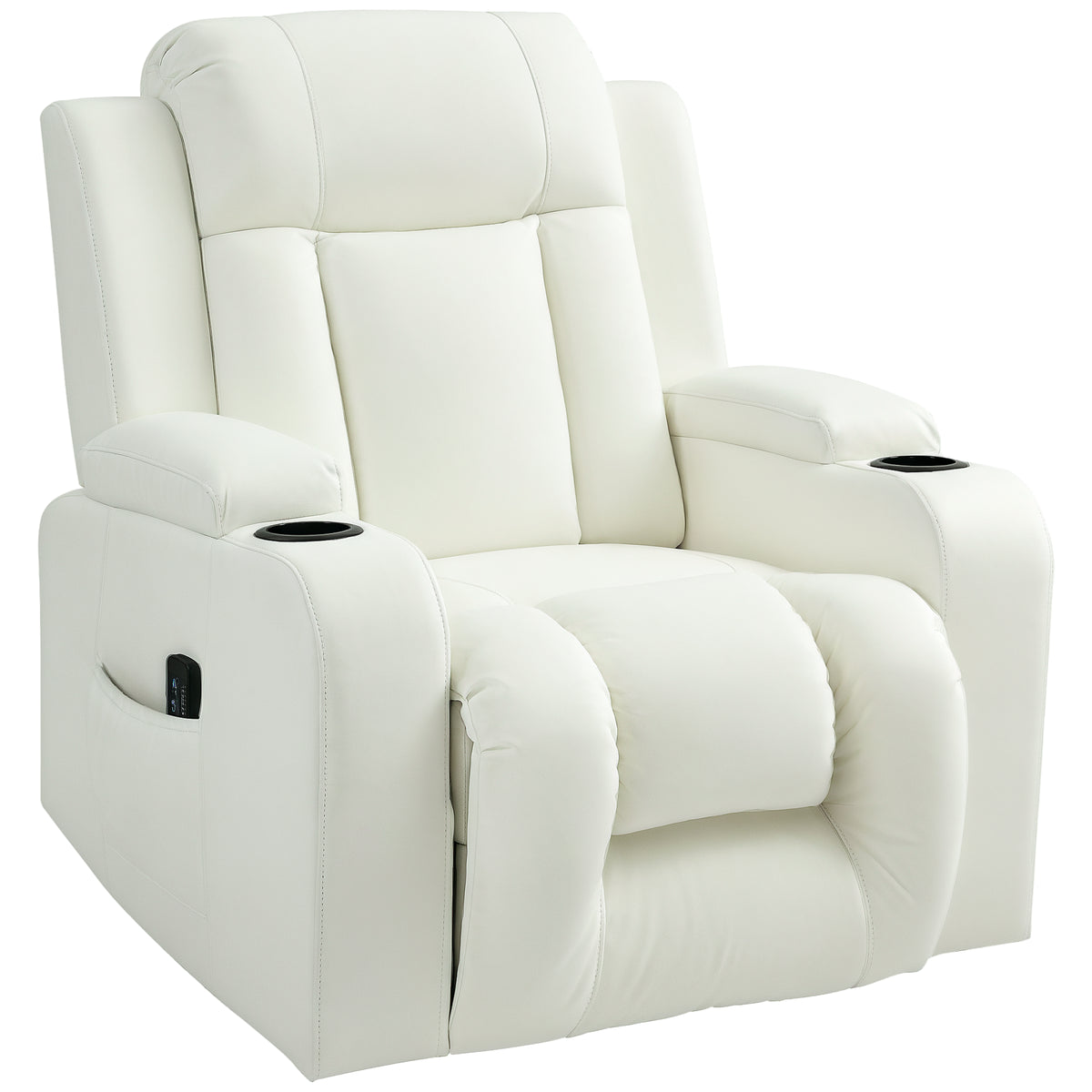 Swivel Massage Recliner Chair Rocker, Overstuffed Manual Reclining Sofa – view 15