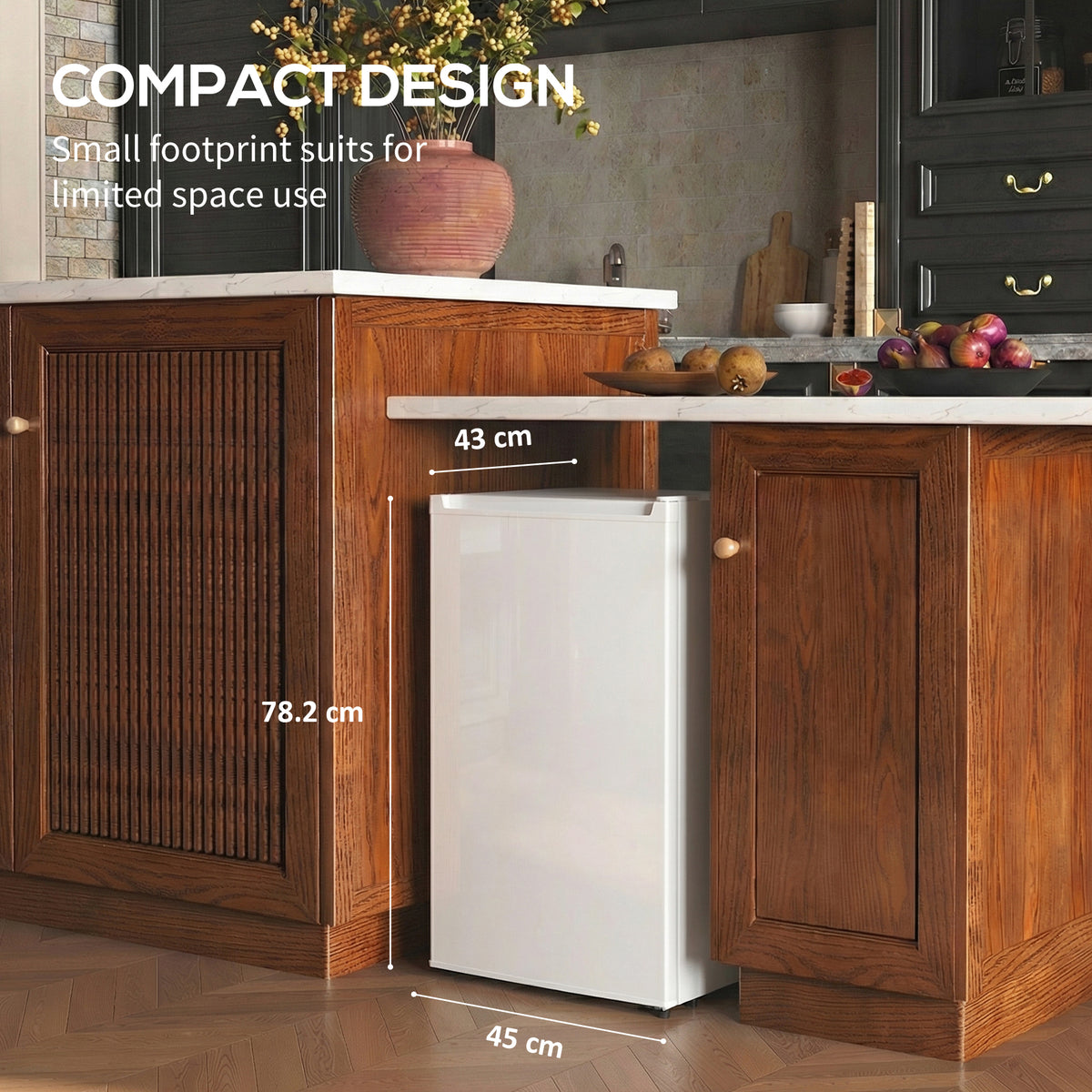 1.1 Cu. Ft. Mini Freezer, Compact Upright Freezer with Reversible Door, Removable Shelf – view 53