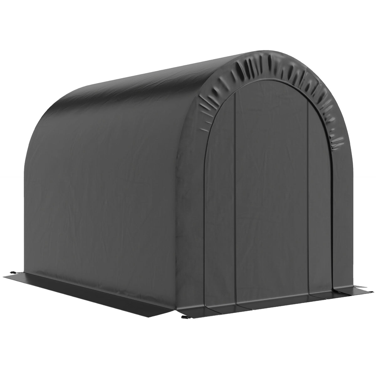 5' x 8' Outdoor Storage Shed, Heavy Duty Galvanized Steel Portable Shed for Bike, Motorcycle, Garden Tools – view 15