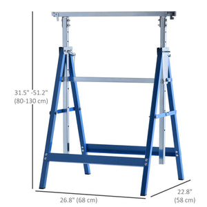 Set of 2 Adjustable Telescopic Builders Trestle, DIY Steel Work Bench Carpenter – view 9