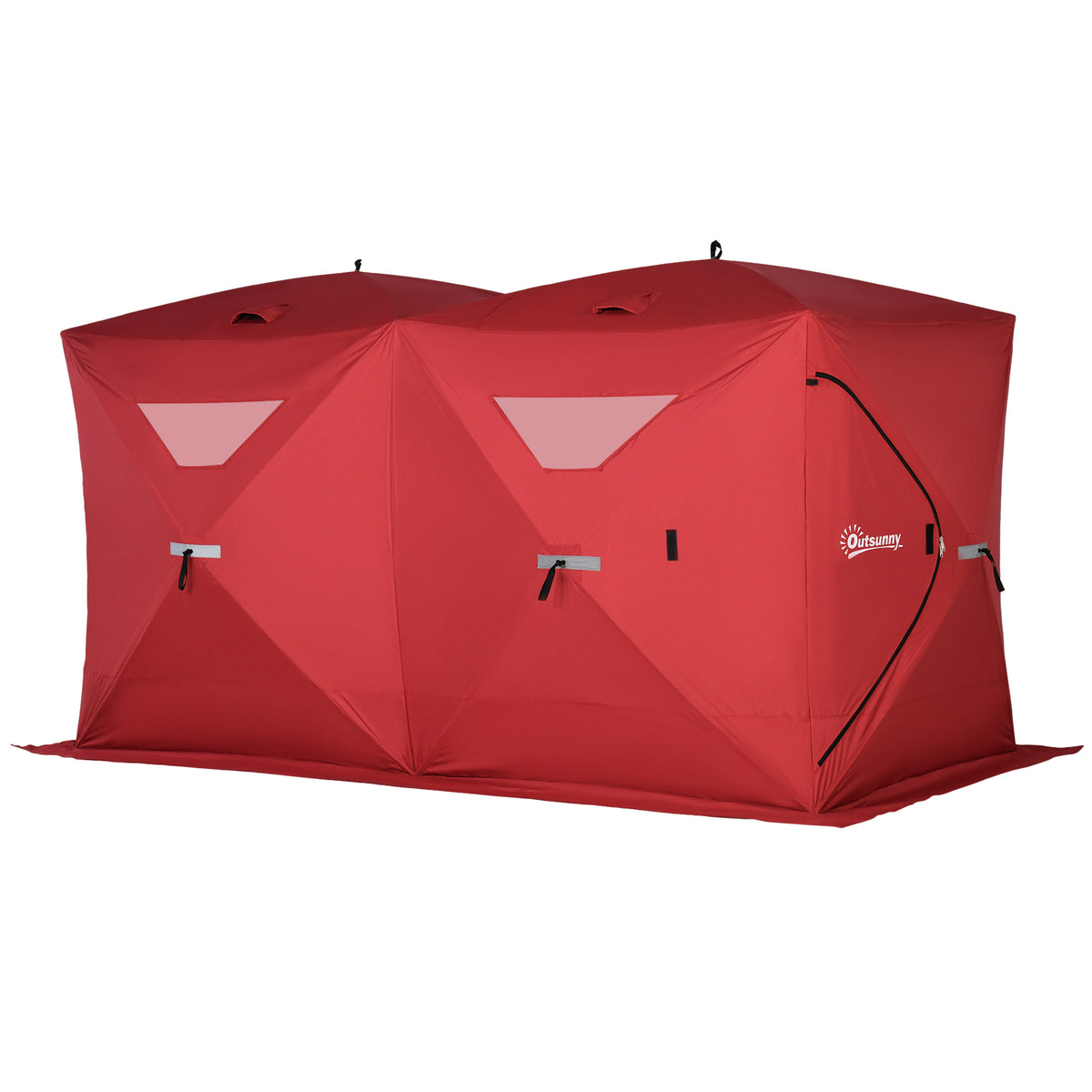 5-8 Person Pop-up Ice Fishing Shelter, Portable Ice Fishing Tent, Blue – view 15