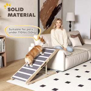 Dog Ramp for Couch, Foldable Pet Ramp for Small to Large Dog, 4 Adjustable Height from 14" to 20"