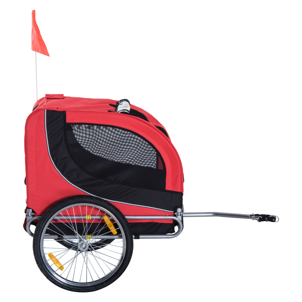 Pet Bike Trailer Bike Cart Bicycle Dog Cat Travel Carrier Foldable Red