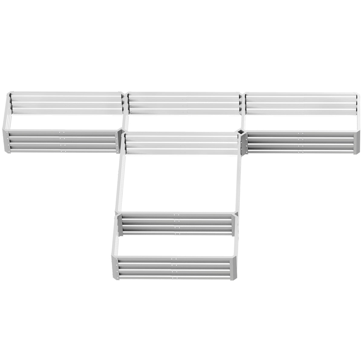 Steel Raised Garden Bed, Set of 5 Large Box Planters for Outdoor Plants Vegetables Flowers Herbs, 8x8x1ft – view 29