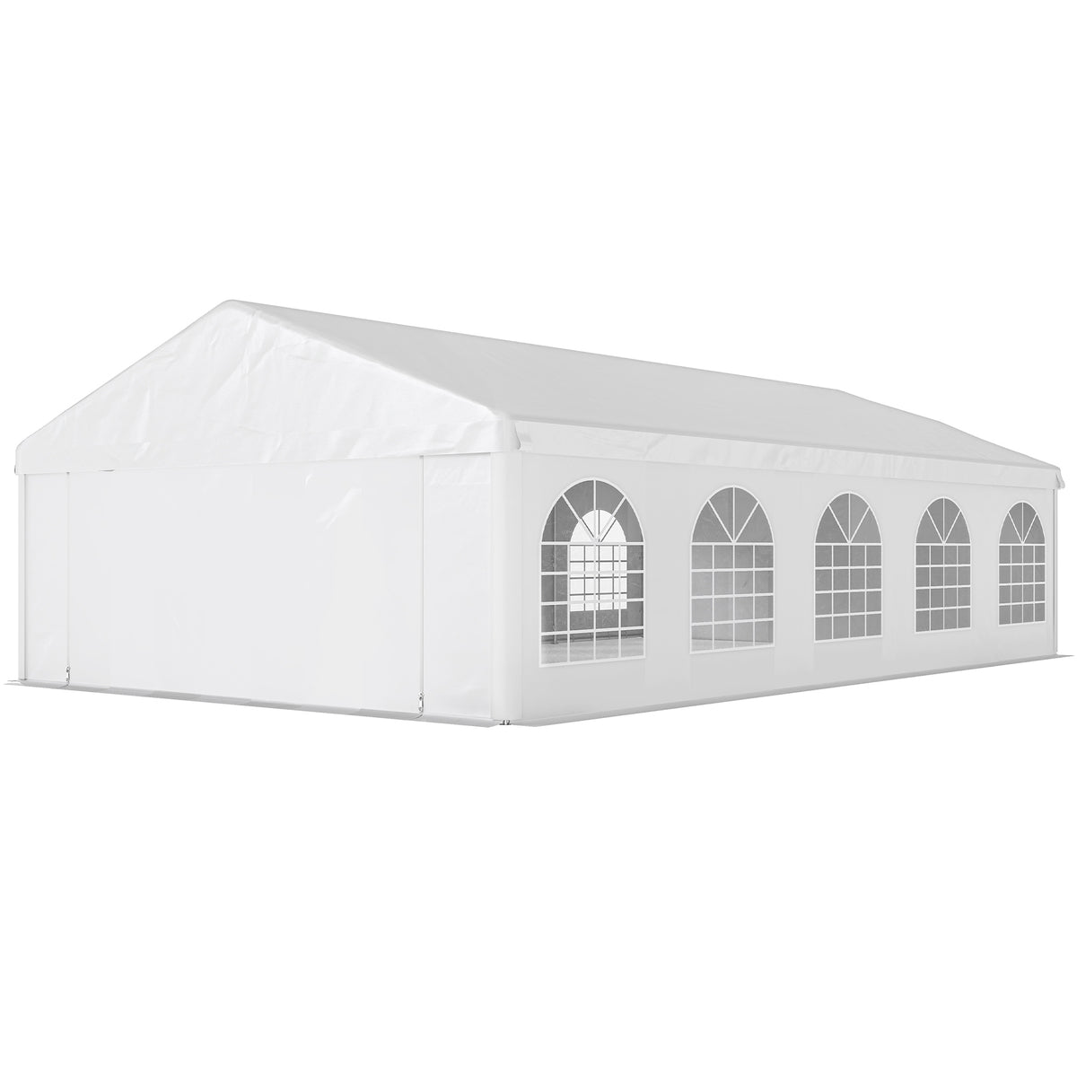 16'x32' Heavy Duty Large Party Tent & Carport with Removable Sidewalls, Portable Garage Canopy Tent, White – view 15