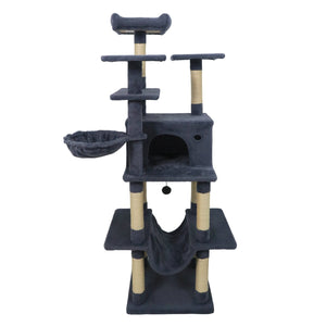Large Cat Tree for Indoor Cats 63 inches Tall Cat Tower-Dark Gray