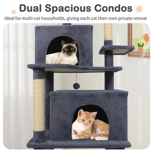 Large Cat Tree for Indoor Cats 70 inches Tall Cat Tower-Dark Gray view 9