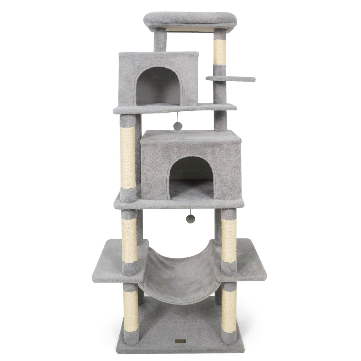 Large Cat Tree for Indoor Cats 70 inches Tall Cat Tower-Light Gray view 4