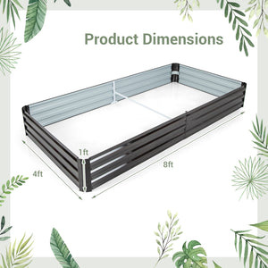 Large Outdoor Metal Planter Box for Vegetable Fruit Herb Flower-Coffee view 5