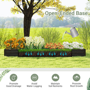 Large Outdoor Metal Planter Box for Vegetable Fruit Herb Flower-Coffee view 6