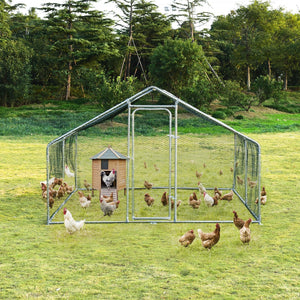 Large Walk in Shade Cage Chicken Coop with Roof Cover-M view 2