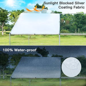 Large Walk in Shade Cage Chicken Coop with Roof Cover-M view 3