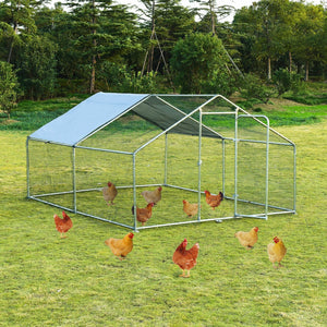 Large Walk in Shade Cage Chicken Coop with Roof Cover-M view 6