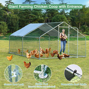 Large Walk in Shade Cage Chicken Coop with Roof Cover-M view 9