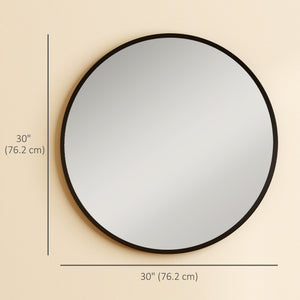 36" Round Mirror, Bathroom Wall Mirror with Metal Frame, Decorative Vanity Mirror for Living Room, Bedroom – view 16