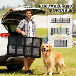 75" Folding & Portable Dog Car Ramp for Large Dogs, Extra Long & Wide, for Car, SUV, Truck, RV, High Bed