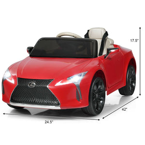 Lexus LC500 Licensed Kids 12V Ride Remote Control Electric Vehicle-Red view 4