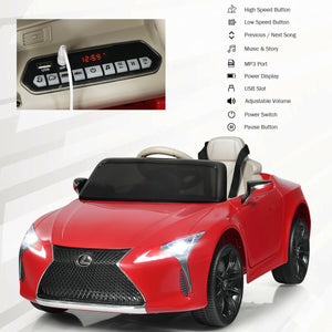 Lexus LC500 Licensed Kids 12V Ride Remote Control Electric Vehicle-Red view 7