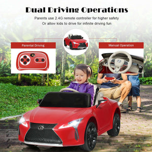 Lexus LC500 Licensed Kids 12V Ride Remote Control Electric Vehicle-Red view 8