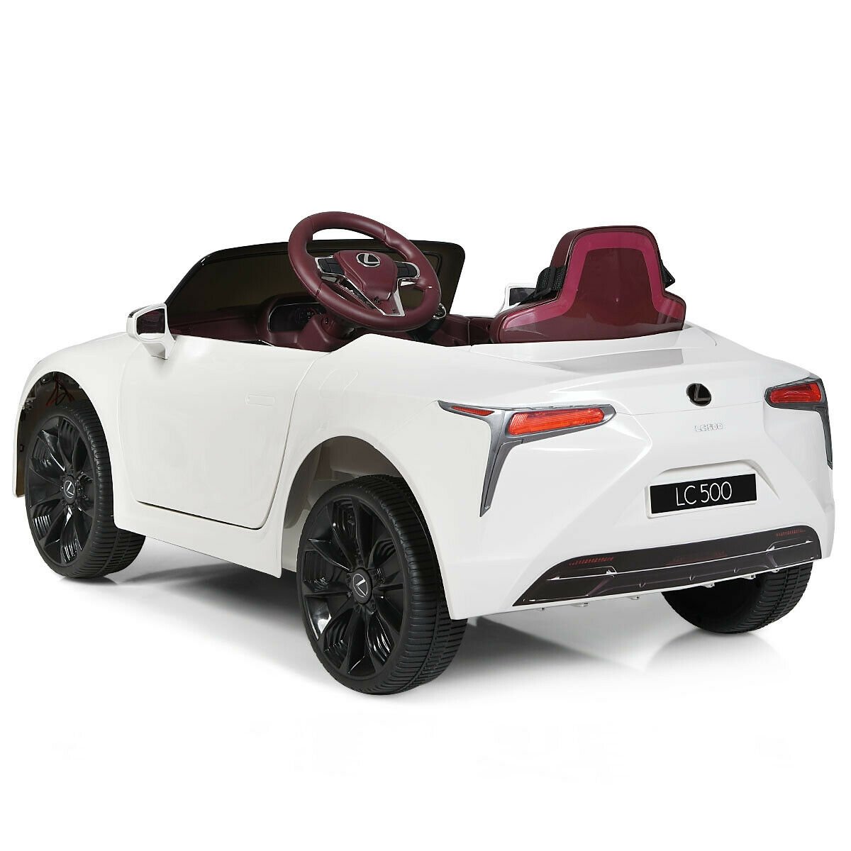 Lexus LC500 Licensed Kids 12V Ride Remote Control Electric Vehicle-White view 3