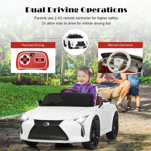 Lexus LC500 Licensed Kids 12V Ride Remote Control Electric Vehicle-White view 7