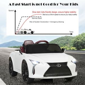 Lexus LC500 Licensed Kids 12V Ride Remote Control Electric Vehicle-White view 9