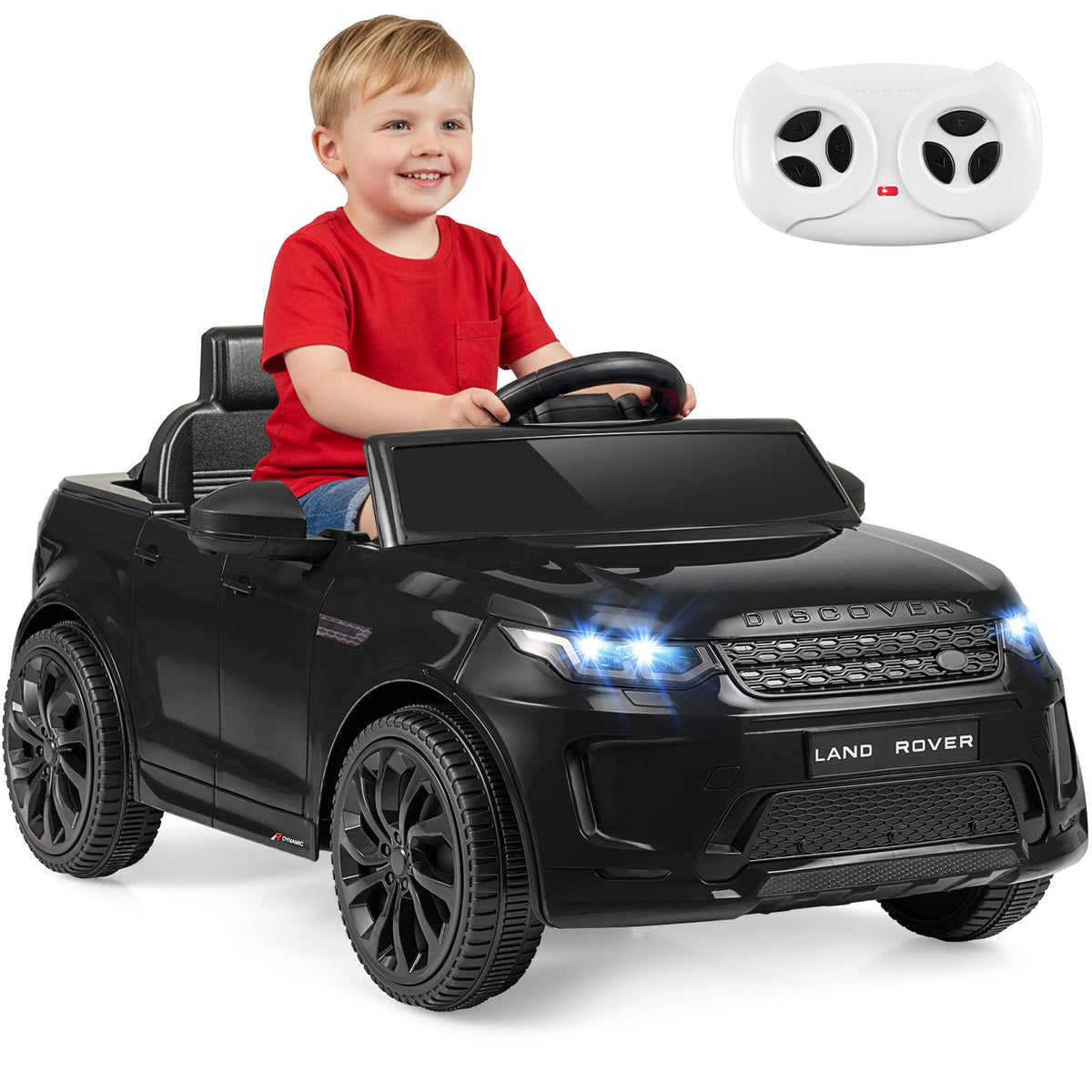 Licensed Land Rover Kids Ride on Car 12V Battery Powered Kids Electric Car-Black view 3