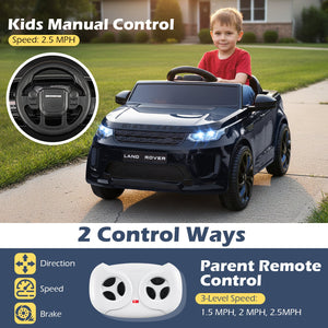 Licensed Land Rover Kids Ride on Car 12V Battery Powered Kids Electric Car-Black view 6