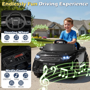 Licensed Land Rover Kids Ride on Car 12V Battery Powered Kids Electric Car-Black view 7