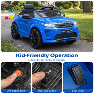 Licensed Land Rover Kids Ride on Car 12V Battery Powered Kids Electric Car-Navy view 9